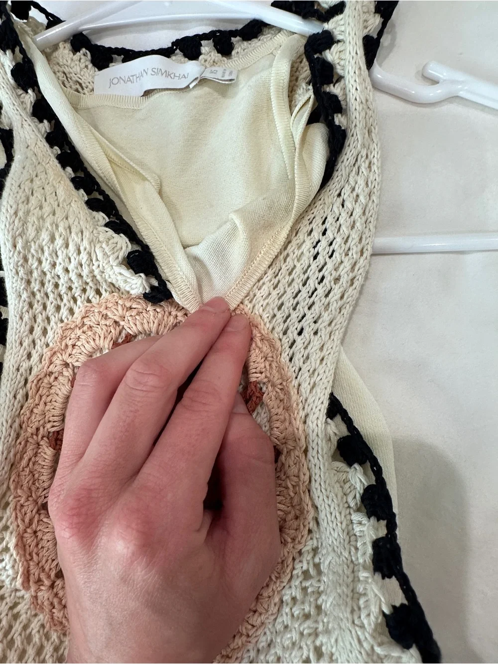 Jonathan Simkhai Cream Crochet Maxi Dress - Picture 4 of 6